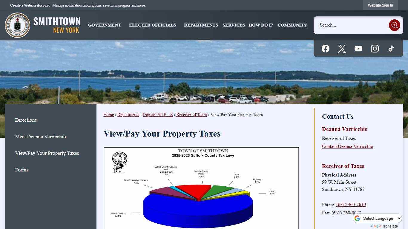 View/Pay Your Property Taxes | Smithtown, NY - Official Website