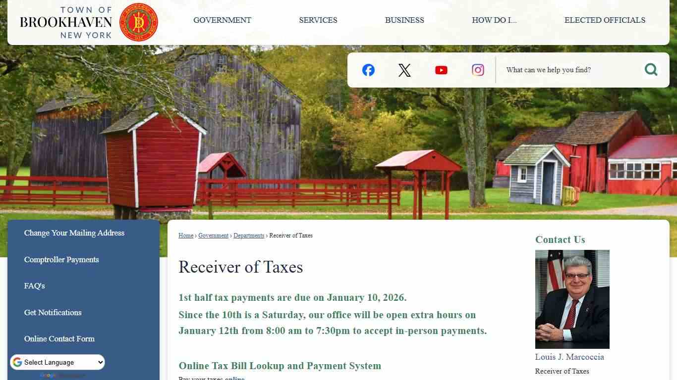 Receiver of Taxes | Brookhaven, NY